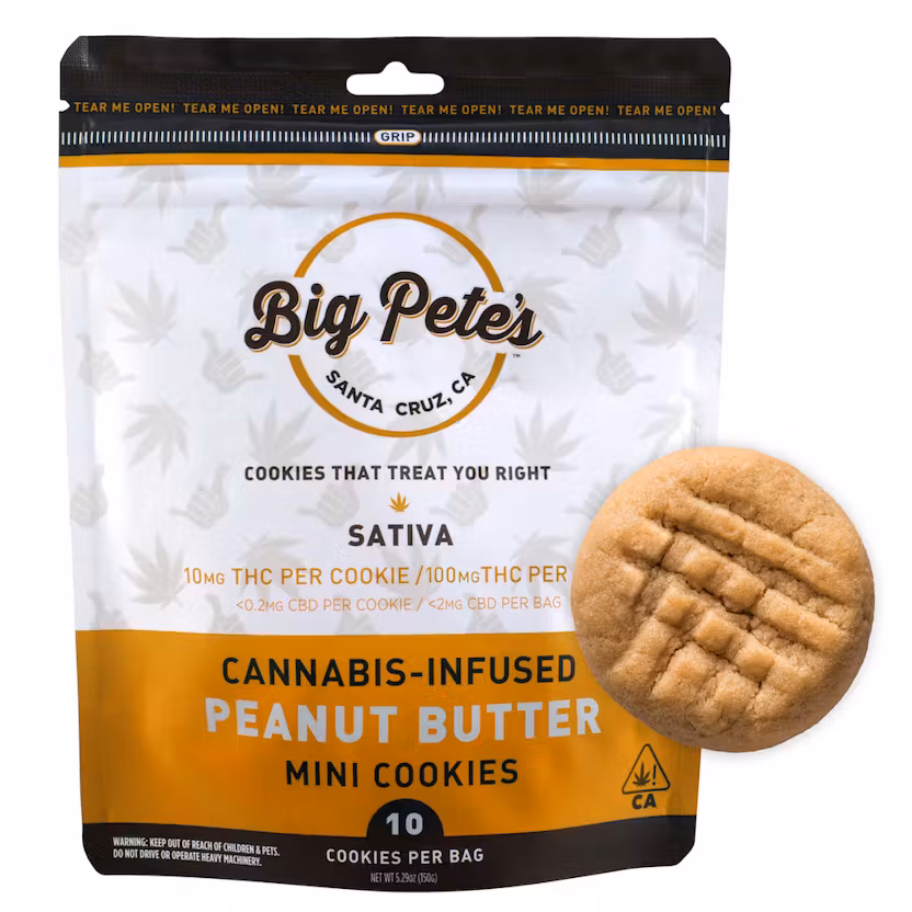 PEANUT BUTTER-Cannabis Infused Mini Cookies-SATIVA-Big Pete's